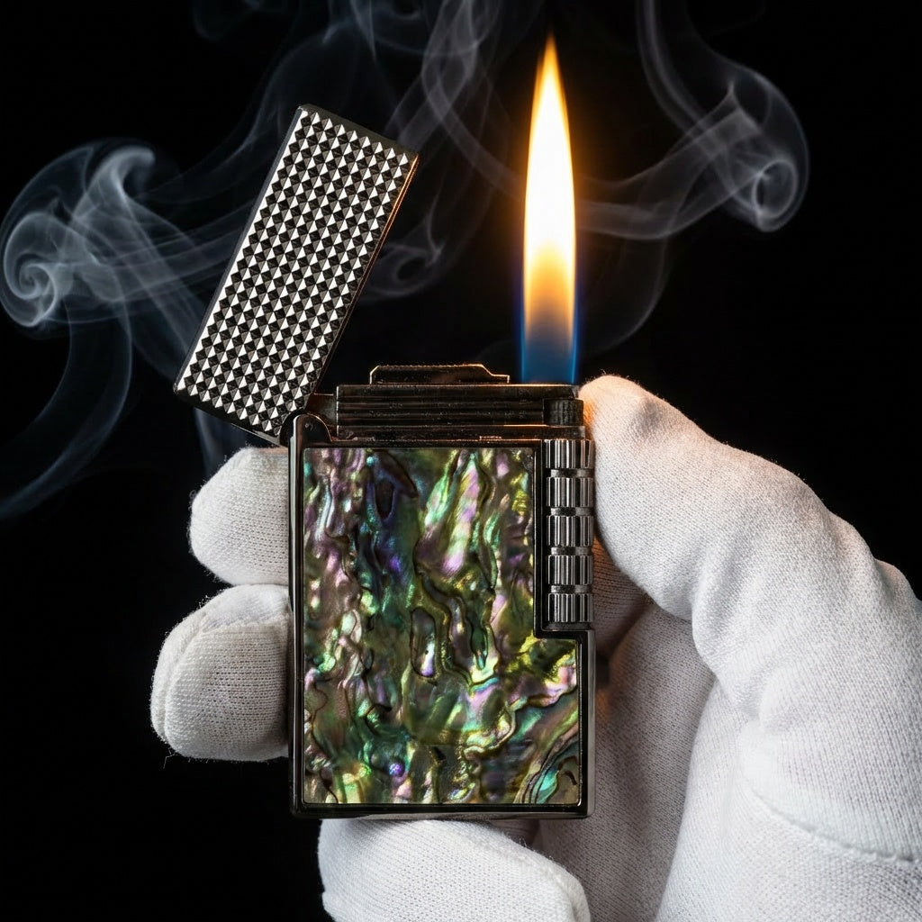 Sedef İşlemeli Lüks Çakmak