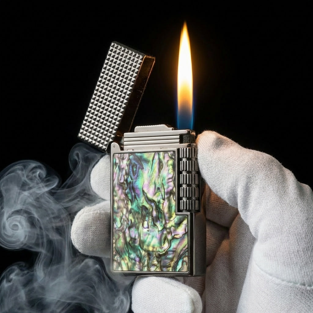 Sedef İşlemeli Lüks Çakmak