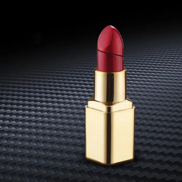 Ruj Formunda Kırmızı & Gold Lüks Metal Çakmak